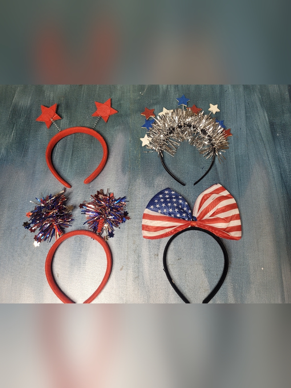 Independence Day Patriotic Headband Set Of 4
